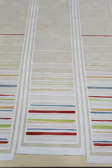 Cortina infantil en vidriera - jacquard Rayas de colores