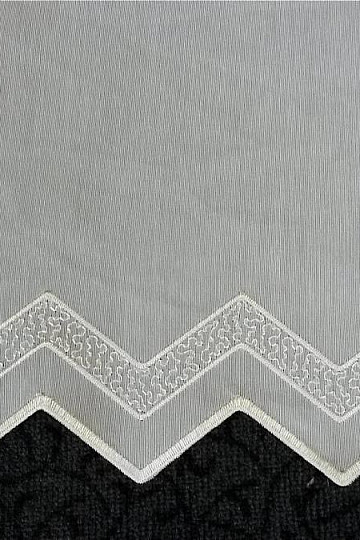 Cortina bordada moderna G blanca