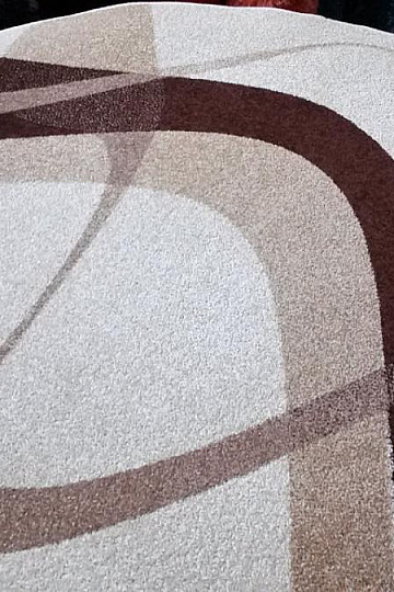 alfombra circular MARRÓN crema