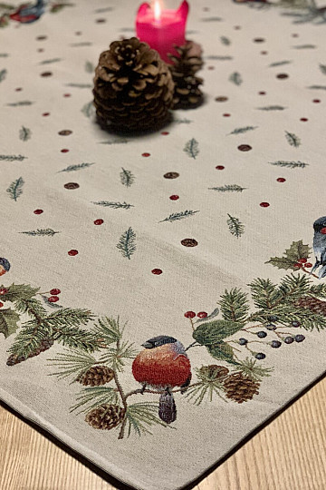 Mantel y pañuelo tapiz BULL BIRD