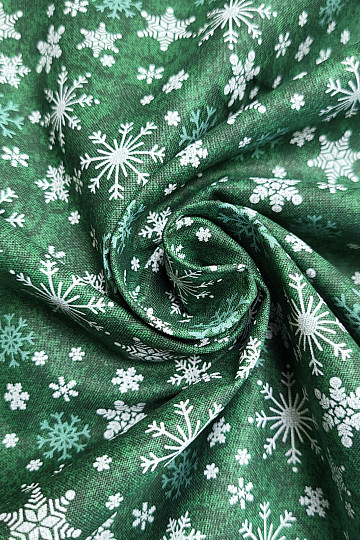 Tela de algodón COPOS VERDES DE NAVIDAD II