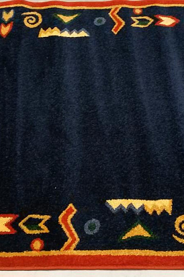 Alfombra ovalada MODERNA 130x240 azul oscuro