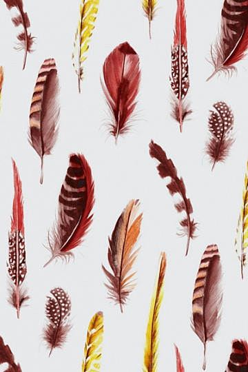 Tela decorativa Plumas rojas
