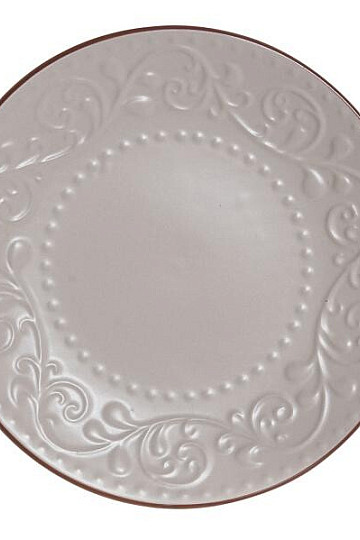 Plato de postre RELIEVE BEIGE 21x2,5cm beige