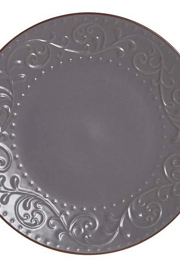 Plato llano RELIEVE GRIS 27,5x2cm gris