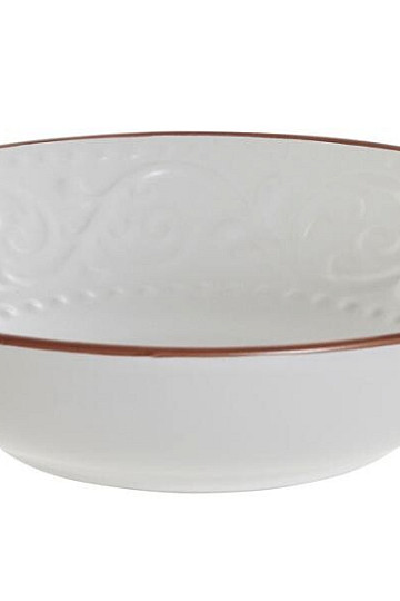 Plato hondo RELIEVE BLANCO 20,5x5cm blanco