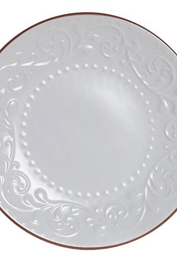 Plato de postre RELIEVE BLANCO 21x2,5cm blanco