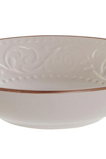 Plato hondo RELIEVE BEIGE 20,5x5cm beige