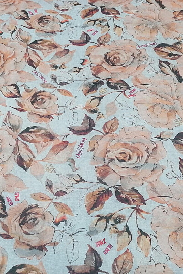 Tela decorativa navideña Flores de la armonía