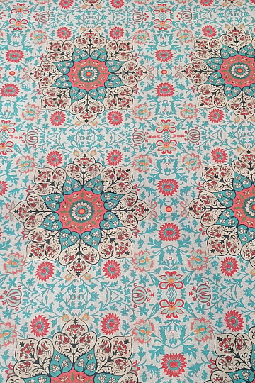 Tela decorativa Sayuri turquesa