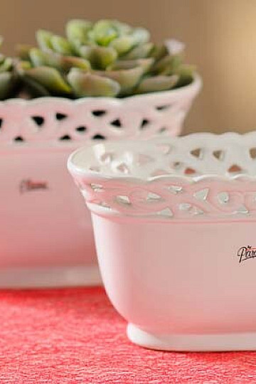Jardinka encaje blanco 24 cm