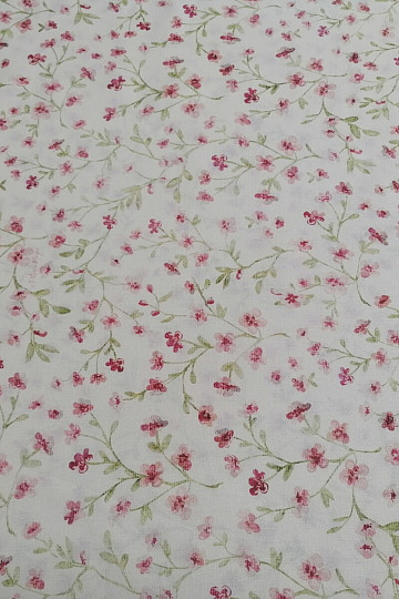Tela de algodón rosa mini sakura