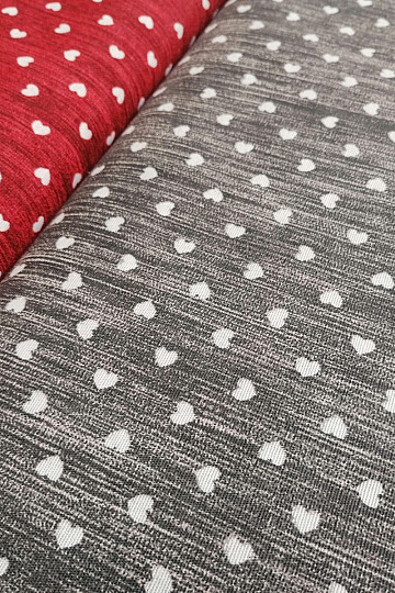 Tela decorativa Naira corazones gris oscuro