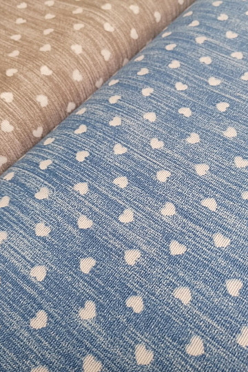 Tela decorativa Naira corazones azul