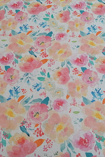 Tela decorativa Flores pastel
