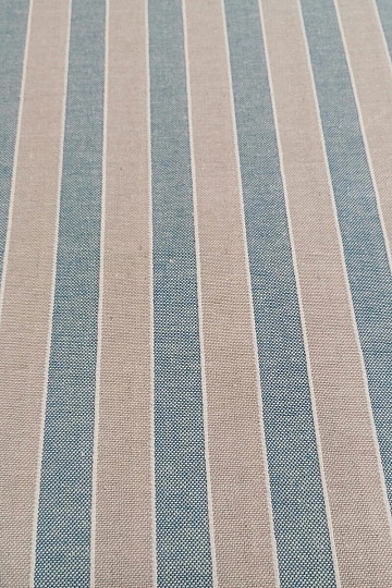 Tela decorativa Trebol rayas - azul 2 cm 77