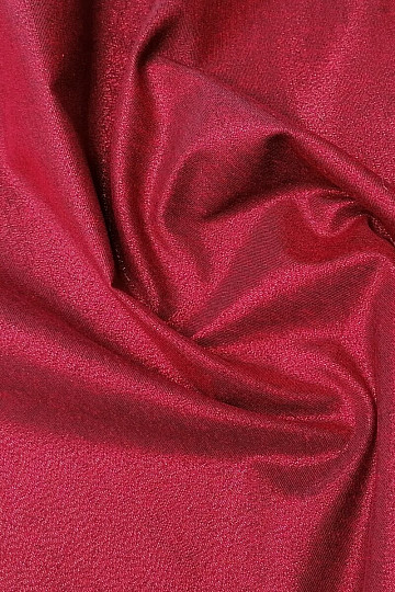 Tela decorativa navideña Papá Noel con lurex burdeos