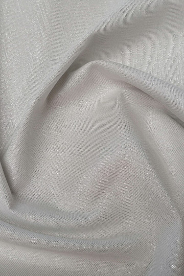 Tela decorativa navideña de Papá Noel con lurex blanco plateado