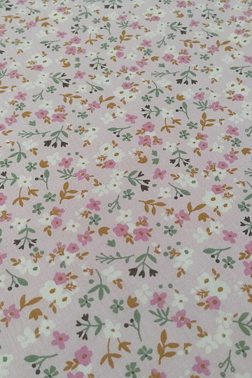 Tela de algodón Zalia flores rosa