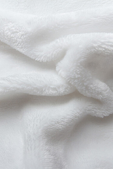 Ropa de cama extendida de microfranela - blanco