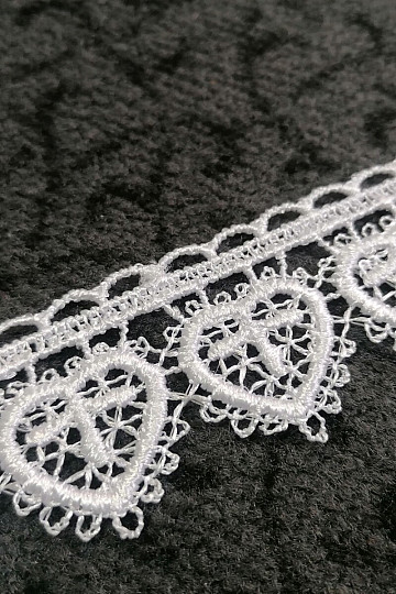 Puntilla 5191/01 - 3 cm corazón blanco