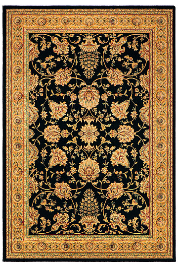 Alfombra de lana de lujo JENEEN 520 negro