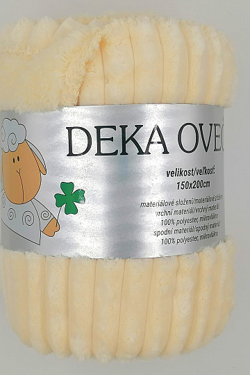 manta de microfibra EXTRA SUAVE pana OVEJA - crema