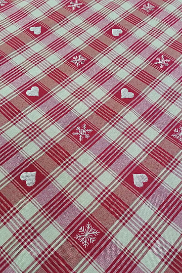 Tela decorativa navideña DUSTIN corazones