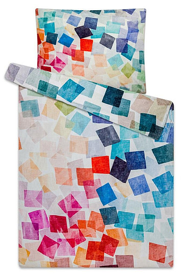Ropa de cama de microfibra de microfibra - cubos de colores