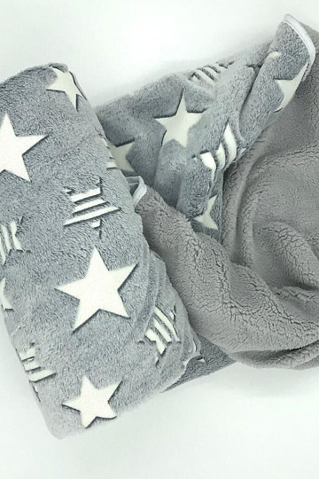 Manta infantil SHINY gris con cordero