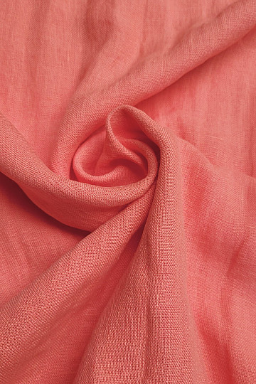 Tela de lino - rosa CORAL