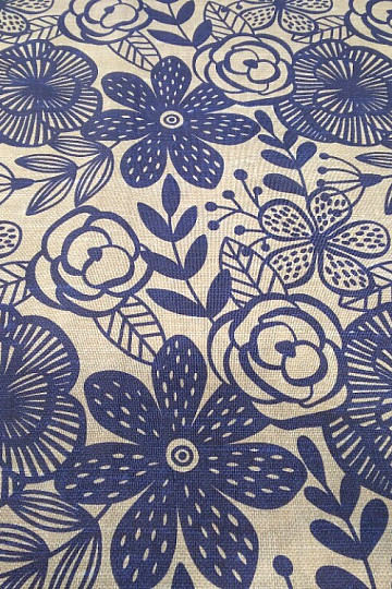 Tela decorativa PIPO FLOR AZUL