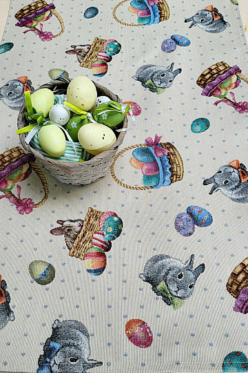 Mantel tapiz, bufanda CONEJITO DE PASCUA