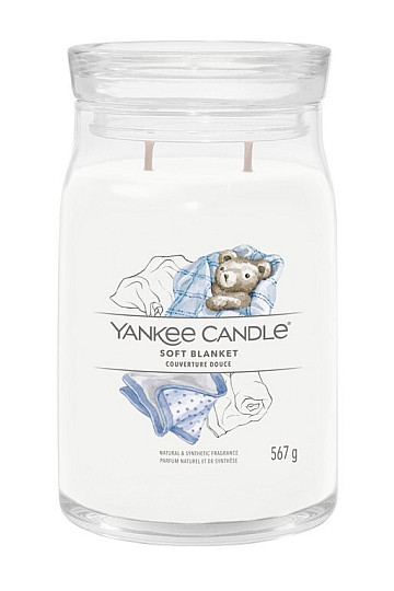 vela YANKEE CANDLE fragancia SOFT MANTA vaso grande 2 MECHAS