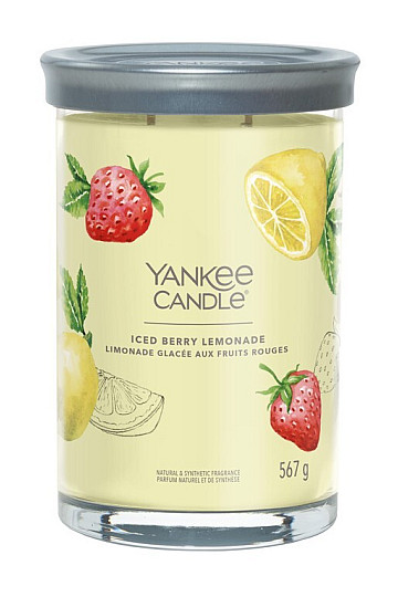 vela YANKEE CANDLE aroma ICED BERRY LEMONADE TUMBER LARGE 2 mechas