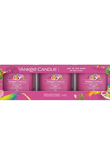 vela YANKEE CANDLE fragancia ART IN THE PARK SET de 3 piezas