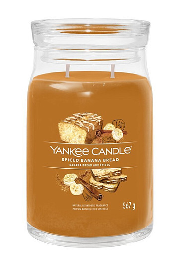 vela YANKEE CANDLE fragancia SPICED PLÁTANO PAN VASO GRANDE 2 mechas