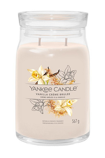 vela YANKEE CANDLE fragancia VANILLA CREME BRULÉE LARGE GLASS 2 mechas
