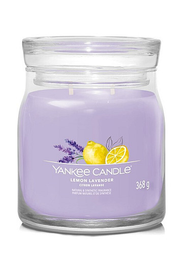 VELA YANKEE - LIMÓN LAVANDA CRISTAL MEDIANA 2 mechas
