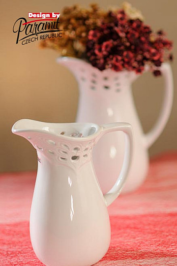 Jarrón LACE JUG blanco