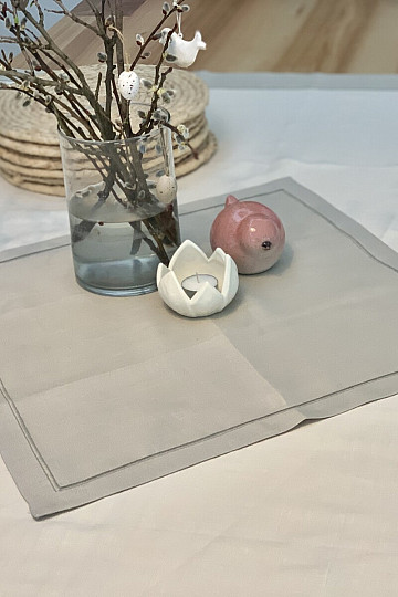 Mantel de lino - juego 130x150 + 50x50