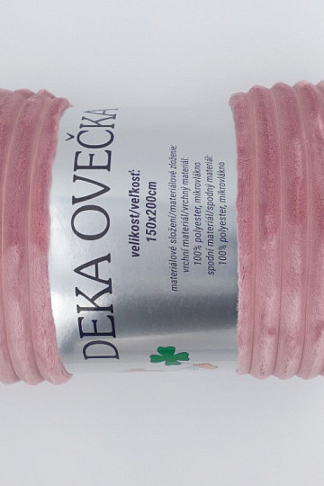 Manta EXTRA suave oveja - pana STAR PINK