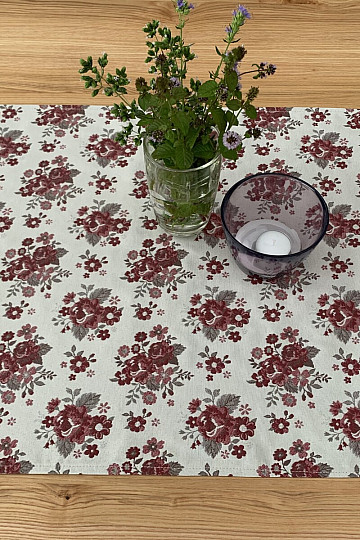 Mantel y Mantón TOSCANA VALERY FLOR BORDO