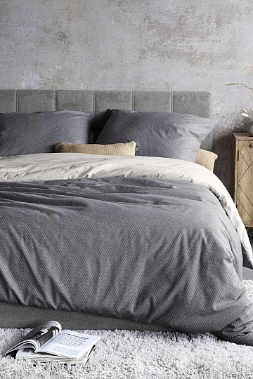 Ropa de cama de franela de lujo IRISETTE KOALA gris blanco