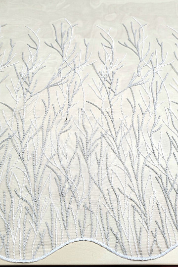 Cortina bordada de lujo GERSTER 11804/0840 beige blanco