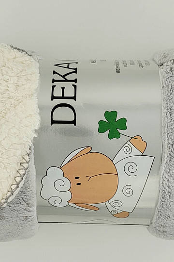 Manta infantil Ovečka gris claro