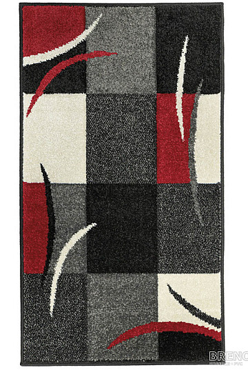 Alfombra pieza PORTLAND blanco y negro