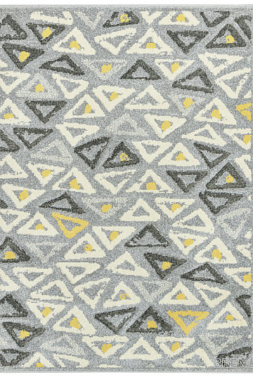 Alfombra pieza PORTLAND negro y amarillo