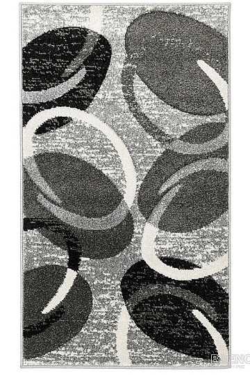 Alfombra pieza PORTLAND negro-gris