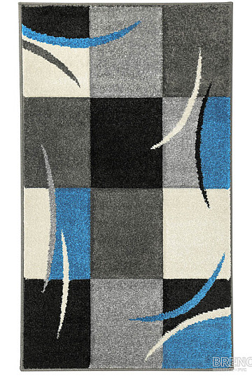 Alfombra pieza PORTLAND azul-negro